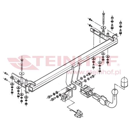 Steinhof Automatic Detachable Towbar (horizontal system) for Chevrolet LACETTI, 2005 2009