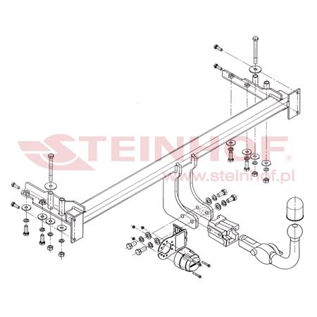 Steinhof Automatic Detachable Towbar (horizontal system) for Chevrolet LACETTI Estate, 2005 2010