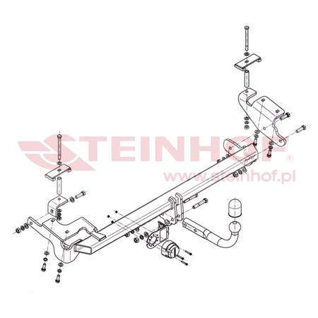 Steinhof Towbar (fixed with 2 bolts) for Chevrolet EPICA, 2005 2011