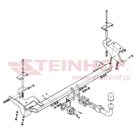 Steinhof Automatic Detachable Towbar (horizontal system) for Chevrolet EPICA, 2005 2011