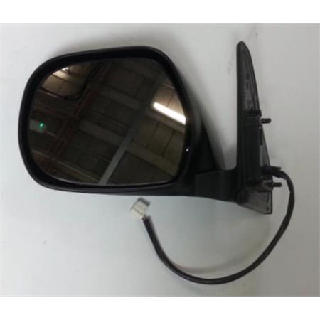 Left Wing Mirror (electric, black cover) for Toyota LAND CRUISER (J120), 2002 2010