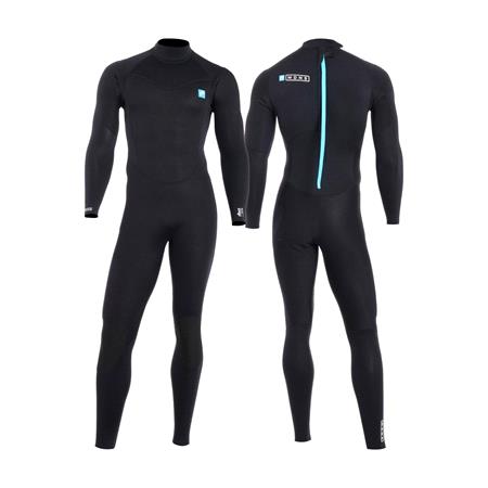 MDNS Pioneer Fullsuit 5|4|3mm Steamer Men's Wetsuit   Black and Teal   Size L