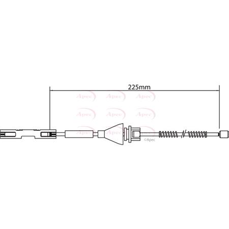 APEC Rear Left/Right Brake Cable   CAB1153