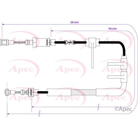 APEC Front Brake Cable   CAB1224