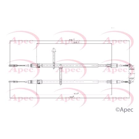 APEC Rear Left/Right Brake Cable   CAB1417