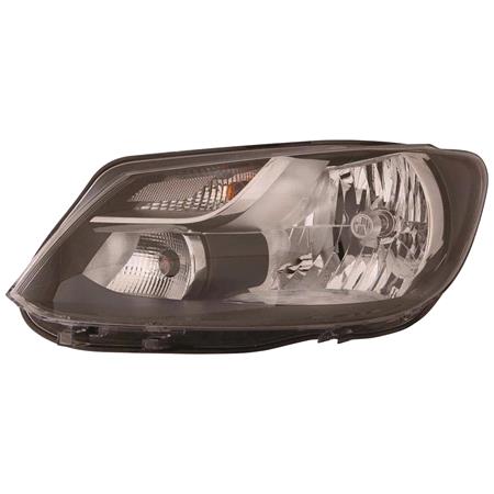 Left Headlamp (Halogen, Takes H4 Bulb, Supplied With Motor, Original Equipment) for Volkswagen CADDY III van 2013 2015