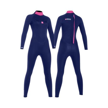 MDNS Pioneer Fullsuit 4|3mm Steamer Women's Wetsuit   Navy and Pink   Size L