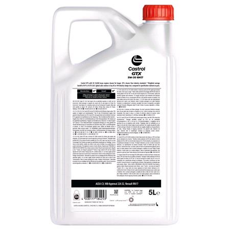 Castrol GTX 5W30 RN17 Engine Oil   5 Litre