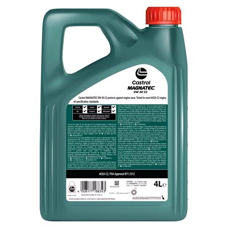 Castrol Magnatec 0W30 C2 Fully Synthetic Engine Oil   4 Litre