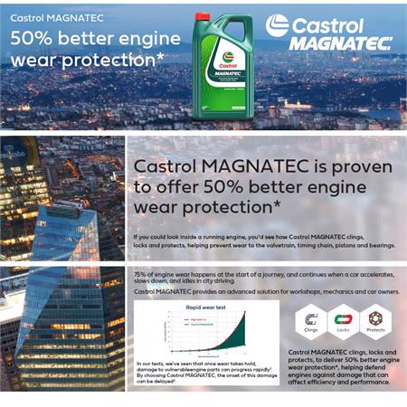 Castrol Magnatec 10W40 A3/B4 Semi Synthetic Engine Oil   5 Litre