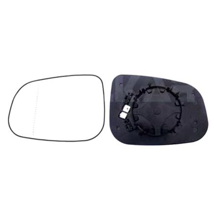 Left Wing Mirror Glass (heated) and Holder for VOLVO V50, 2007 2012, please ensure shape is correct before ordering