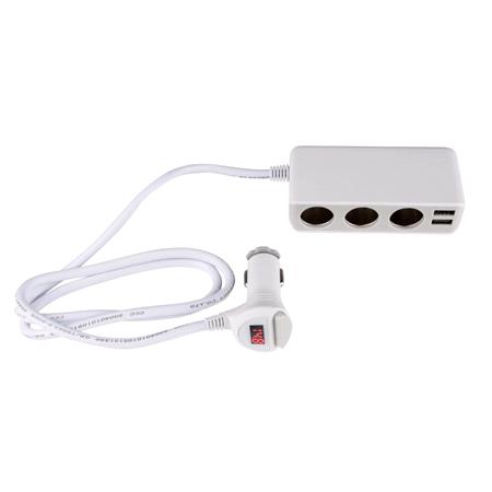 Cigarette USB Distribution Socket 12V   3 x Socket