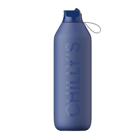 Chilly's Series 2 Insulated Flip Sports Bottle   Whale Blue   1 Litre