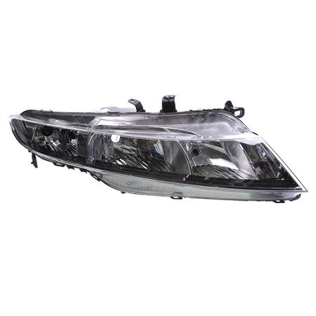 Right Headlamp (Halogen, Takes H1/H7 Bulbs, Original Equipment) for Honda CIVIC VIII Hatchback  2006 2012