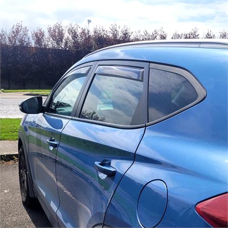 Climair Wind Deflectors with Smoked Tint Front and Rear Set for OPEL ASTRA J (P10), 2009 2015, Hatchback, 5 Door