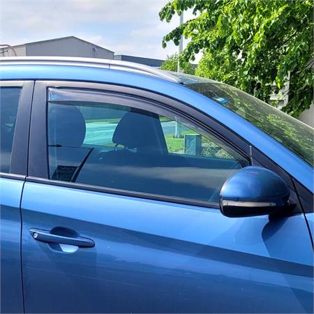 Climair Wind Deflectors with Smoked Tint Front Set for VW TOUAREG, 2002 2010, SUV, 5 Door (Suitable for vehicles with chrome shaft strip) 