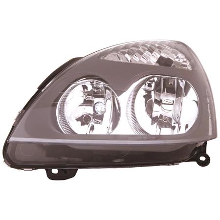 Left Headlamp (Grey Bezel, Original Equipment) for Renault CLIO Mk II 2004 2005