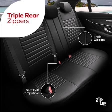 Premium Lacoste Leather Car Seat Covers LIMITED SERIES   Black Grey For Subaru LEGACY VI 2015 Onwards