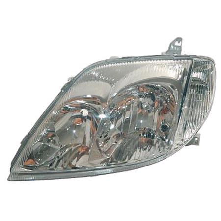 Left Headlamp (Halogen, Takes H7 / HB3 Bulbs, With Load Level Adjustment, Supplied Without Motor, Saloon & Estate Models Only) for Toyota COROLLA Estate 2004 2006