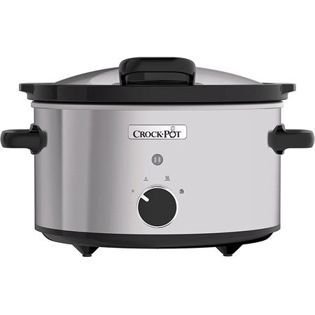 Crock Pot 3.5L Slow Cooker with Hinged Lid   Stainless Steel