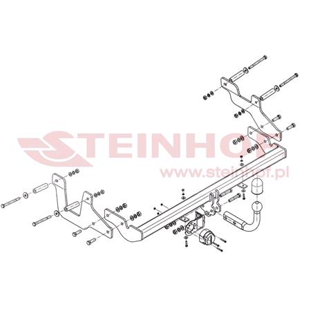 Steinhof Towbar (fixed with 2 bolts) for Dacia DOKKER, 2012 Onwards
