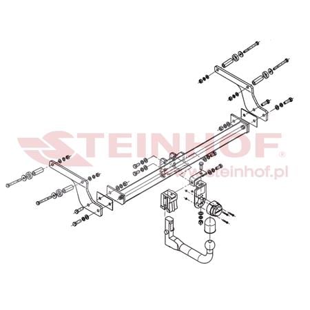 Steinhof Automatic Detachable Towbar (vertical system) for Dacia DUSTER Box, 2013 Onwards