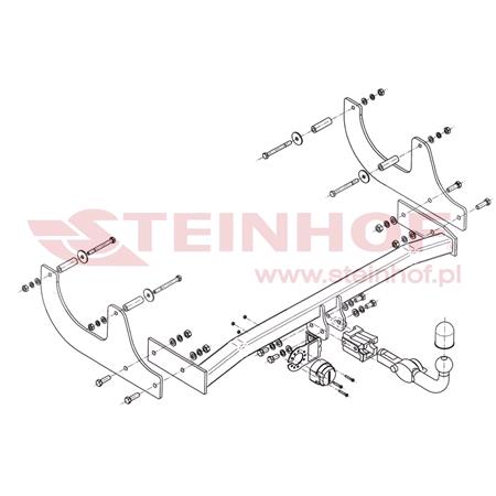 Steinhof Automatic Detachable Towbar (horizontal system) for Dacia LOGAN MCV, 2007 2013