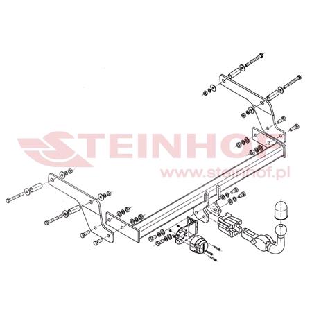 Steinhof Automatic Detachable Towbar (horizontal system) for Dacia SANDERO, 2013 Onwards