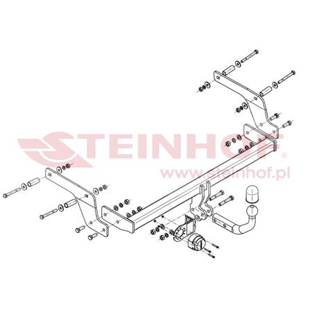 Steinhof Towbar (fixed with 2 bolts) for Dacia SANDERO stepway, 2013 Onwards