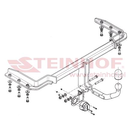 Steinhof Towbar (fixed with 2 bolts) for Chevrolet TACUMA, 2005 2011
