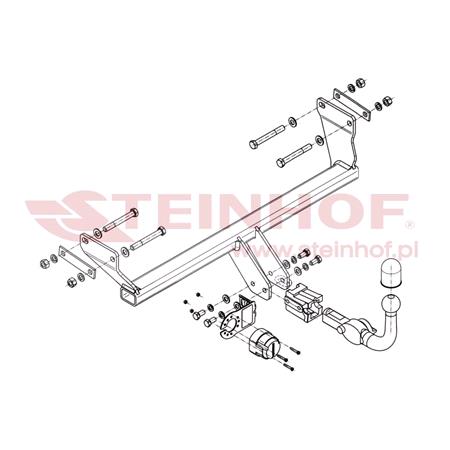 Steinhof Automatic Detachable Towbar (horizontal system) for Dodge CALIBER, 2006 2011