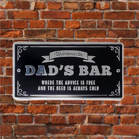 Dad's Bar   Peel & Stick Bar Sign