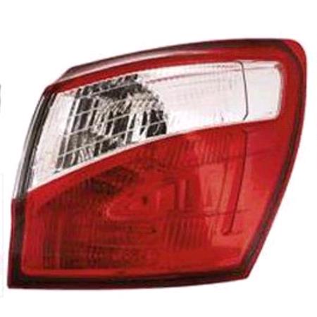 Right Rear Lamp (7 Seater Model, Outer On Quarter Panel, Supplied With Bulbholder And Bulbs, Original Equipment) for Nissan QASHQAI 2010 on
