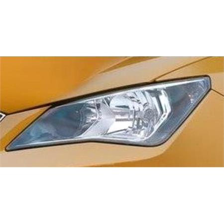 Left Headlamp (Twin Reflector, Halogen, Takes H7 / H7 Bulb, Supplied With Bulbs & Motor, Original Equipment) for Seat IBIZA V 2012 2015