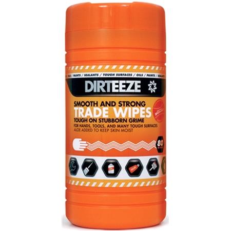 DIRTEEZE Smooth & Strong   Heavy Duty Trade Wipes   Tub of 80