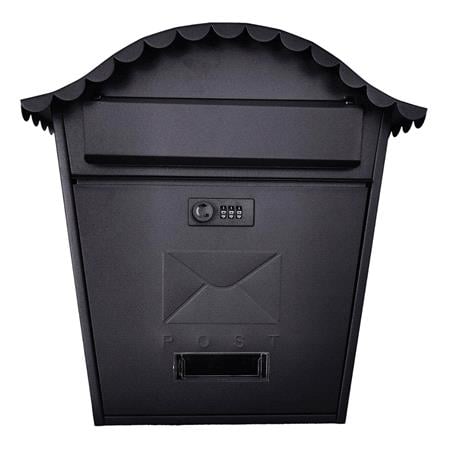 PostPlus Traditional Post Box With Combination Lock   Matt Black