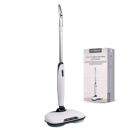 De Vielle 2 in 1 Rechargeable Spin Mop and Polisher 