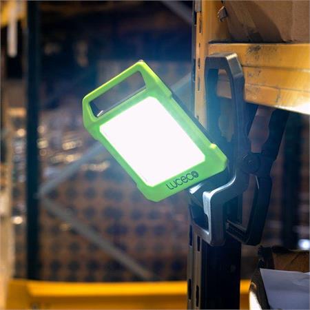 Luceco Folding Clamp LED 9W Work Light with Power Bank   USB Charged