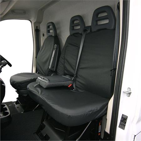 Town & Country Double Passenger Van Seat Cover For Citroen Relay 2006 Onwards   Black