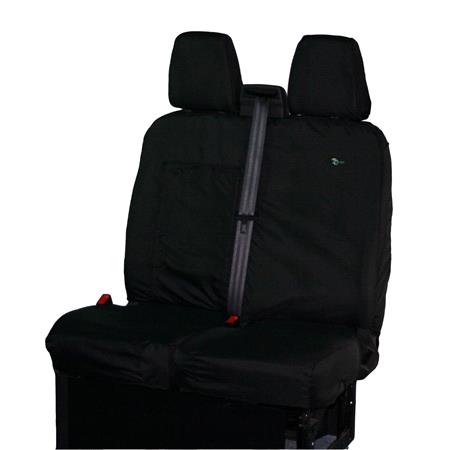Town & Country Double Passenger Van Seat Cover For Ford Transit Custom 2012 Onwards   Black