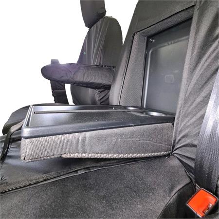 Town & Country Double Passenger Van Seat Cover For Ford Transit Custom 2012 Onwards   Black