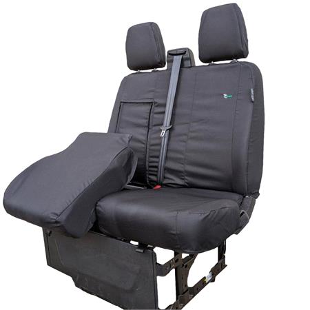 Town & Country Double Passenger Van Seat Cover For Ford Transit Van MK8 2014 Onwards   Black