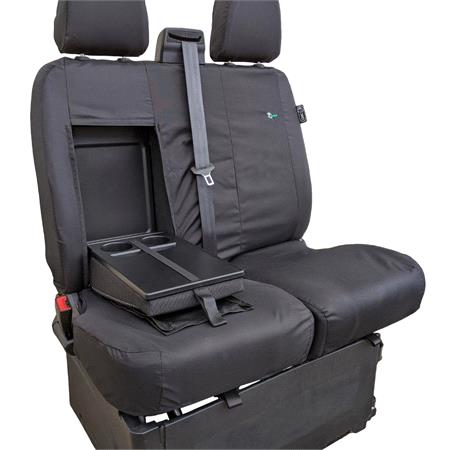 Town & Country Double Passenger Van Seat Cover For Ford Transit Van MK8 2014 Onwards   Black