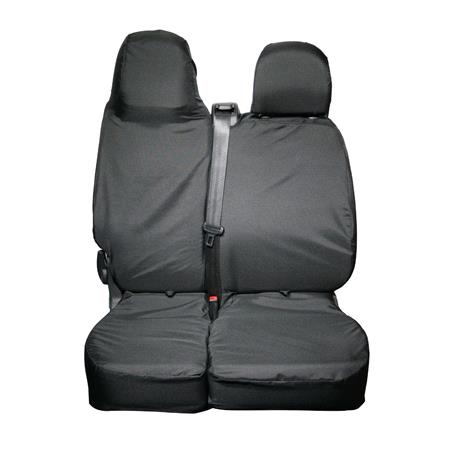 Town & Country Folding Double Passenger Van Seat Cover For Nissan NV300 2014 Onwards   Black