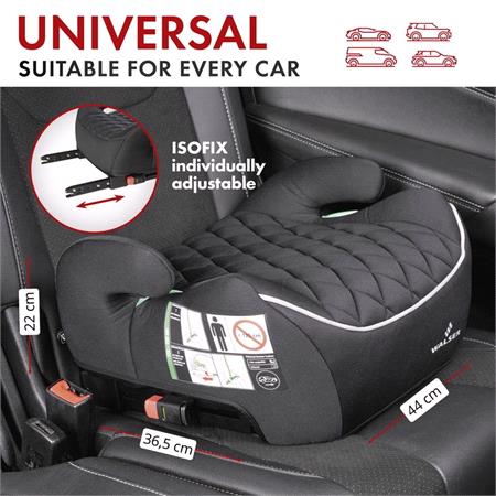 Walser Andy Child Car Booster Seat with Isofix   Black