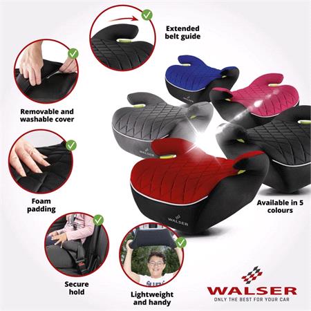 Walser Andy Child Car Booster Seat   Black Pink