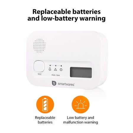 Smartwares Carbon Monoxide Alarm   5 Year Battery