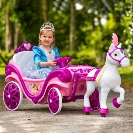 Disney Princess Horse & Carriage Electric Ride On   6v Pink