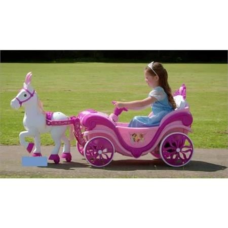 Disney Princess Horse & Carriage Electric Ride On   6v Pink