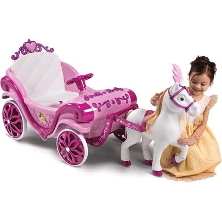 Disney Princess Horse & Carriage Electric Ride On   6v Pink